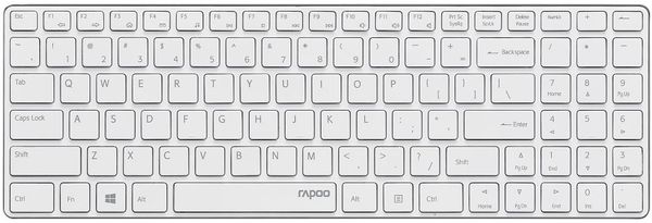 Rapoo E9110, biela (17994) klávesnica bezdrôtová 2,4GHz hliník