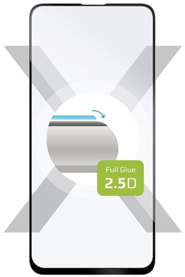 FIXED Ochranné tvrdené sklo Full-Cover pre Xiaomi Redmi Note 9, lepenie cez celý displej, čierne FIXGFA-517-BK