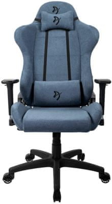 Gaming koliesková stolička Arozzi Torretta Soft Fabric, modrá (TORRETTA-SFB-BL) nastaviteľné operadlo podrúčky