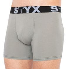 Styx Pánske boxerky long športová guma svetlo sivé (U1062) - veľkosť XL