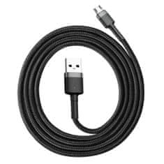 BASEUS Cafule kábel USB / Micro USB QC 3.0 2.4A 1m, čierny/sivý