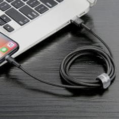 BASEUS Cafule kábel USB / Lightning QC 3.0 2.4A 1m, čierny/sivý