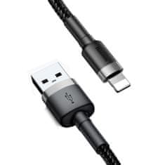 BASEUS Cafule kábel USB / Lightning QC 3.0 2.4A 1m, čierny/sivý