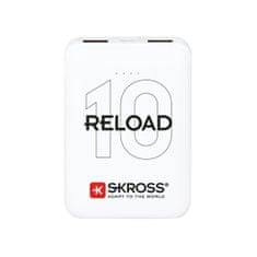 Skross Powerbank Reload 10, 10000mAh, 2x 2A výstup, microUSB kábel, biely