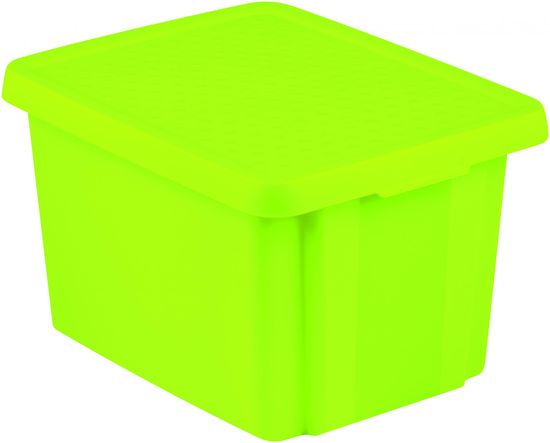 CURVER úložný box ESSENTIALS 26l s vekom zelený