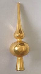 DUE ESSE Vianočná sklenená špička, zlatá perleť, 20 cm