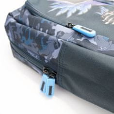 Calego Školský batoh Raven jednokomorový, čierny/modrý