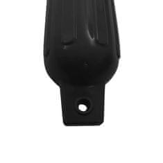 Vidaxl Lodný nárazník 4 ks čierny 41x11,5 cm PVC