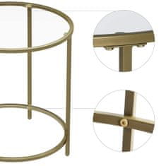Artenat Odkladací stolík Einat, 55 cm, zlatá