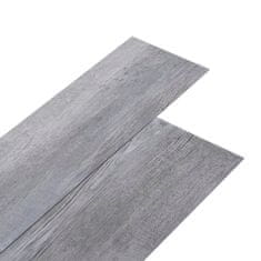 Vidaxl Samolepiace podlahové dosky z PVC 5,21 m2 2 mm matné drevo sivé