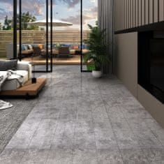 Vidaxl Samolepiace podlahové dosky z PVC 5,21 m2 2 mm betónové sivé