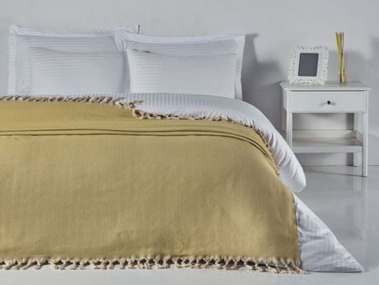 Denizli Concept Prehoz na posteľ CLASSIC horčica 200x240 cm.