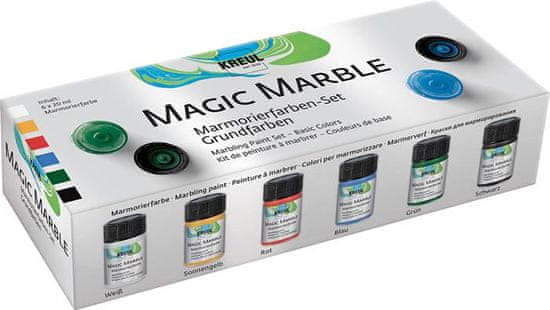 KREUL Sada mramorovacie farba "Magic Marble" základné 6 x 20 ml, Hobby Line