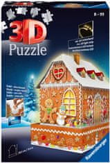 Ravensburger 3D Puzzle 112371 Perníková chalúpka (Nočná edícia) 216 dielikov