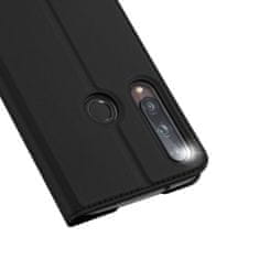 Dux Ducis Skin Pro knižkové kožené puzdro na Huawei P40 Lite E, čierne