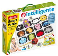 Quercetti Smart Puzzle magnetic first colors and words magnetická skladačka