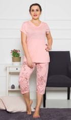 Dámske pyžamo kapri Adele farba marhuľová, velikost XXL