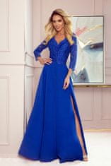 Numoco Dámske spoločenské šaty Amber kráľovsky modrá XXL