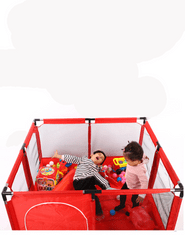 Tavalax Turistické postieľky/cestovná prenosná detská posteľ, červený košík