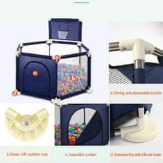 Tavalax Turistické postieľky/cestovná prenosná detská posteľ, modrý košík