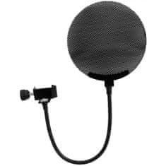 Omnitronic Mikrofónny pop filter, kovový, čierny