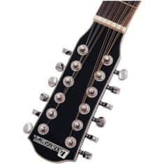 Dimavery DR-612, elektroakustická 12-tich strunová gitara, čierna