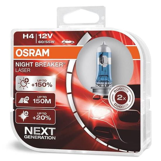 Osram H4 OSRAM Night Breaker Laser +150% BOX 2ks