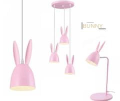ACA Detská stolná lampička BUNNY - Zajačik max. 40W/E27/230V/IP20, ružová