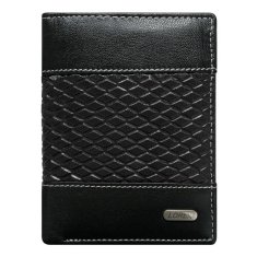 LOREN Moderná kožená peňaženka Billie Black, čierna