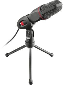 Herný mikrofón Trust GXT 212 Mico USB mikrofón (23791), kábel 1,75 m, 3,5 mm jack, on-line chat, youtube