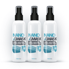 Nanolab 3 x NANO 4MASK nástrek nanostriebra na bavlnené rúška 100 ml - EXPIRÁCIA 11/22