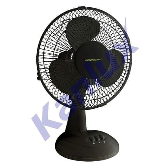 Kanlux Kanlux Stolový ventilátor VENETO-23B, 30 cm, čierny 5905339238115
