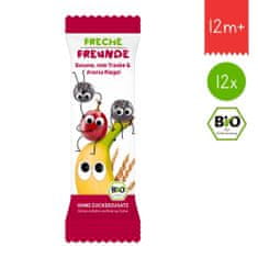 Freche Freunde BIO Ovocná tyčinka - Banán, červené hrozno a čierna jarabina (12x23g)