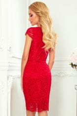 Numoco Dámske krajkové šaty s výstrihom Bindy červená XXL
