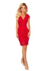 Numoco Dámske krajkové šaty s výstrihom Bindy červená XXL