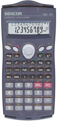 Školská vedecká kalkulačka Sencor SEC 103, solárna, 139 vedeckých funkcií, prevody súradníc a uhlov, logaritmy, funkcie, mocniny a odmocniny, automatické vypnutie
