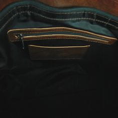 VegaLM Veľká kožená kabelka SHOPPER, ručne farbená a tieňovaná, svetlo hnedá farba