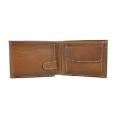 VegaLM Pánska peňaženka z pravej kože, ručne tieňovaná v hnedej farbe