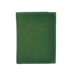 VegaLM Pánska kožená peňaženka, ručne tieňovaná v zelenej farbe