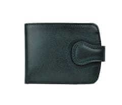 VegaLM Elegantná UNISEX kožená peňaženka v čiernej farbe
