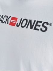 Jack&Jones Pánske tričko JJECORP Slim Fit 12137126 White (Veľkosť L)