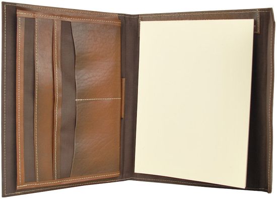VegaLM Kožený pracovný zápisník A5, ručne tieňovaný vo svetlo hnedej farbe