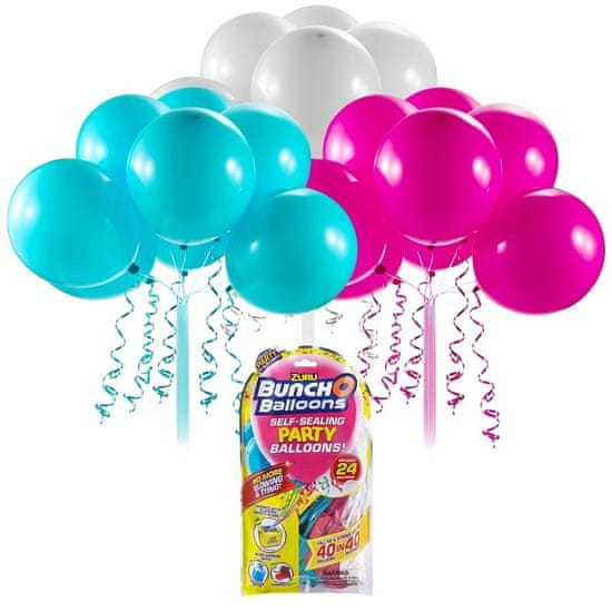 Zuru Party balóniky (ružová, tyrkysová, biela)