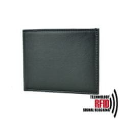 VegaLM RFID Elegantná kožená peňaženka z pravej kože v čiernej farbe