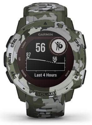 Inteligentné hodinky outdoorové odolné športové Garmin Instinct Solar, solárne nabíjanie, vojenský štandard, vodotesné, multisport, sledovanie tepu, GPS, Glonass, Galileo, sledovanie spánku, dlhá výdrž batérie