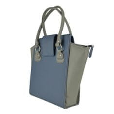 VegaLM Kožená kabelka v modro šedej farbe