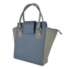 VegaLM Kožená kabelka v modro šedej farbe