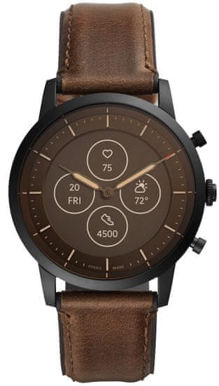 Fossil FTW7008 Hybrid Watch M Dark Brown Leather