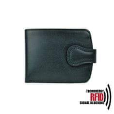 VegaLM RFID UNISEX Kožená peňaženka v čiernej farbe