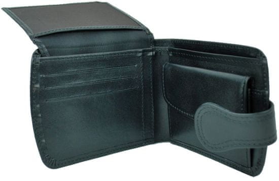 VegaLM RFID UNISEX Kožená peňaženka v čiernej farbe